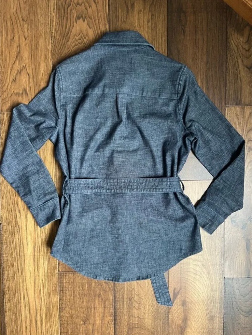 Anthropologie Level 99 Denim Belted Shacket - Picture 9 of 9